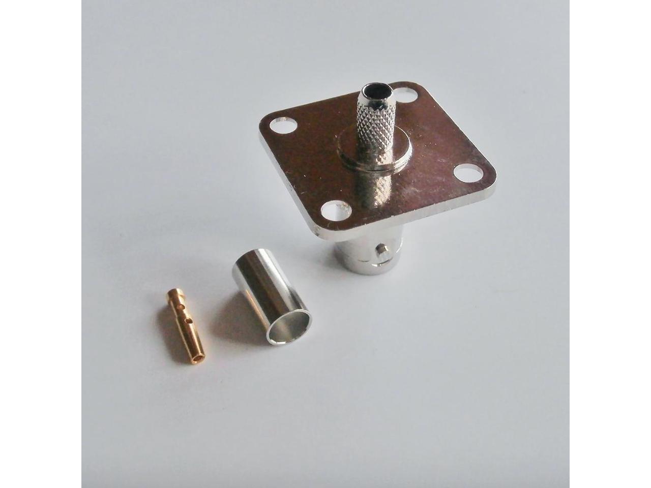 50 Pcs SMA Male Plug Straight Crimp for RG58 RG142 RG223 RG400 LMR195 Connector 