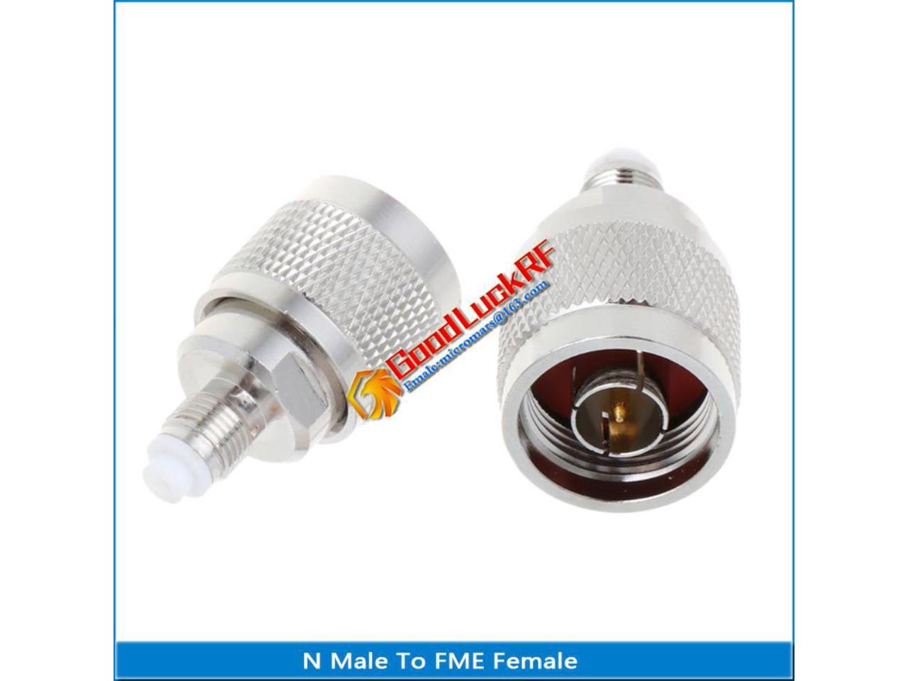 10pcs FME Male Plug to SMA Female Jack Straight RF Coaxial Adapter Connector for sale online 