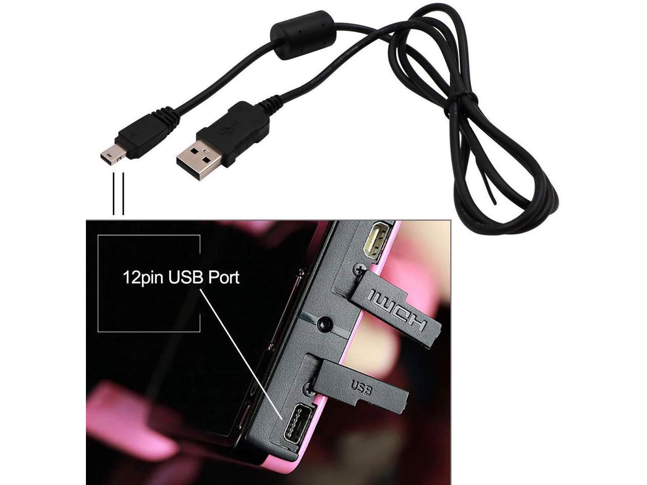 for Garmin VIRB X/XE Charge Line USB Data/Charging Cable Adapter 1m Black