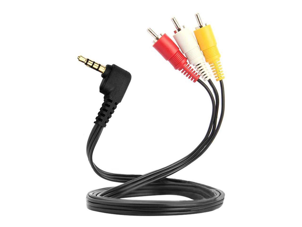 3.5 mm to RCA AV Camcorder Video Cable, 4Ft Male Male Plug Stereo Audio