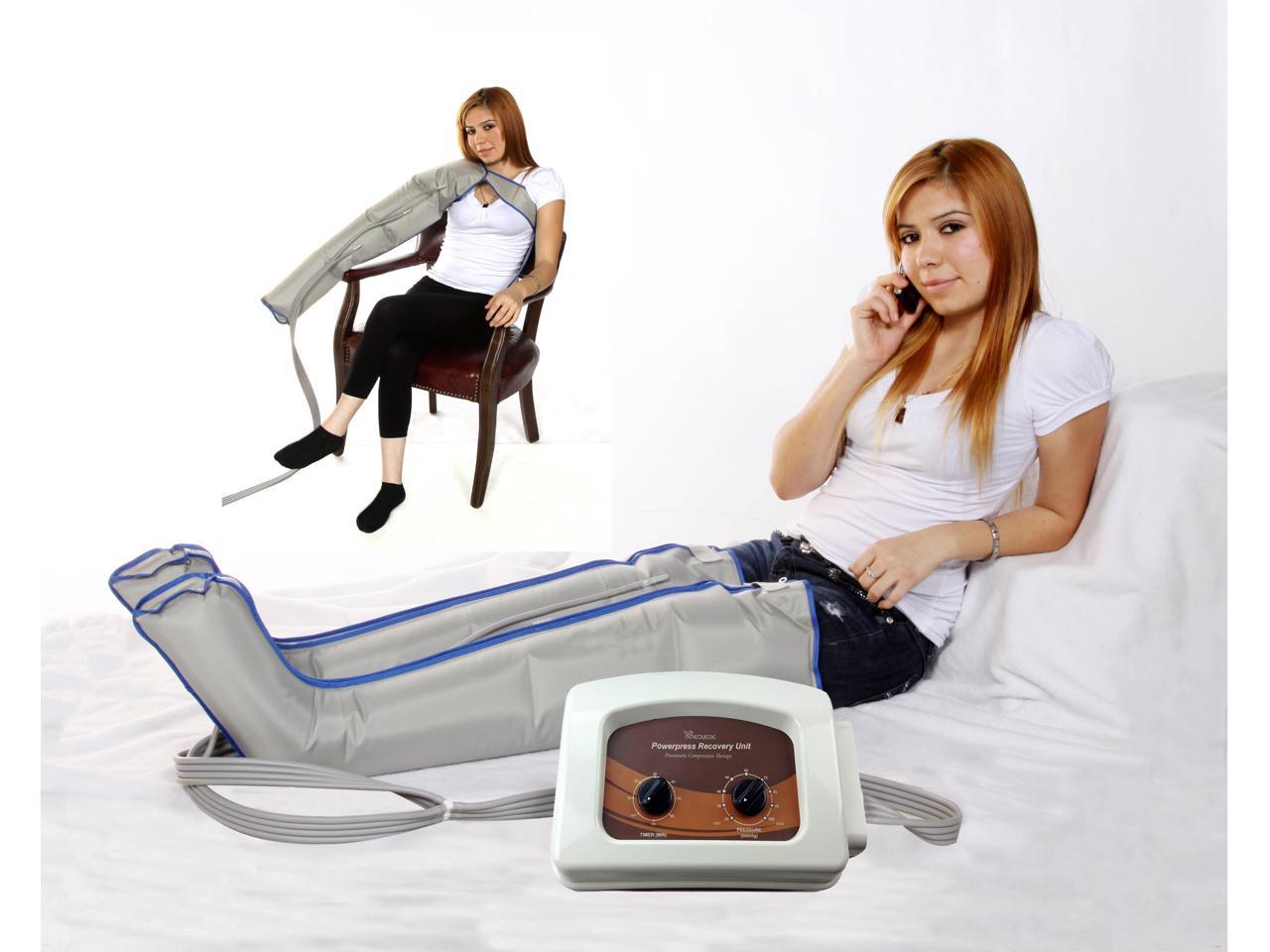 Air Sequential Compression Leg Massager Full Leg Sleeve Complete Set X Large 4920