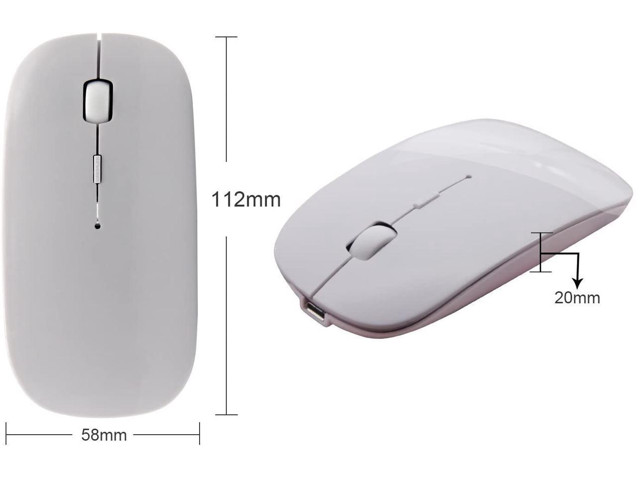 PC Computer,Windows/Android Tablet 3.0 Portable Mouse with Rechargeable Wireless USB Mouse for Notebook Laptop Silver DINOWIN Bluetooth Mouse 