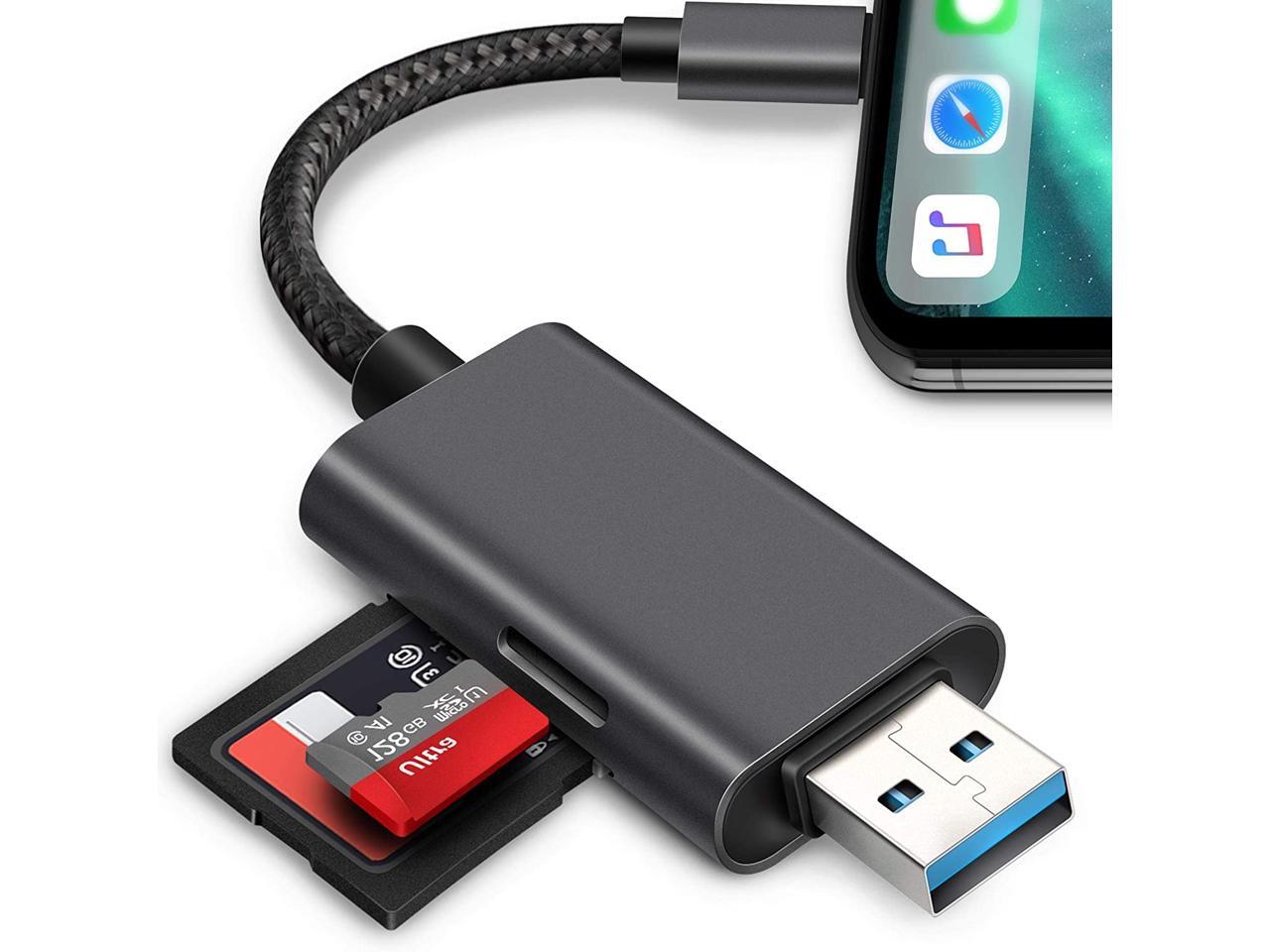 SD Card Reader for iPhone/iPad,Trail Camera SD Viewer Reader Adapter