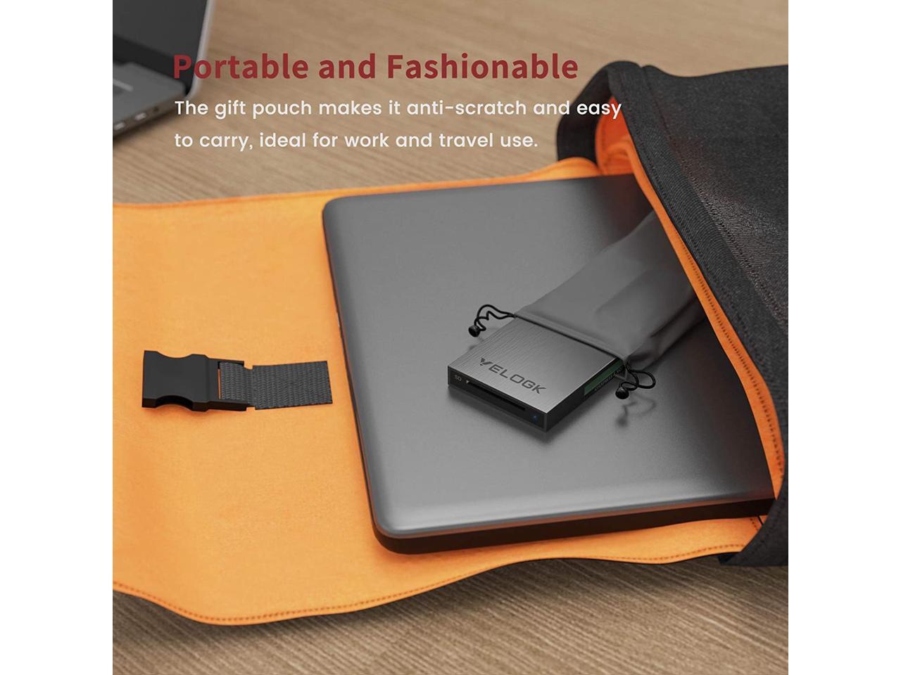 VELOGK CFexpress/XQD Card Reader, DualSlot USB 3.2(10Gbps) CFexpress