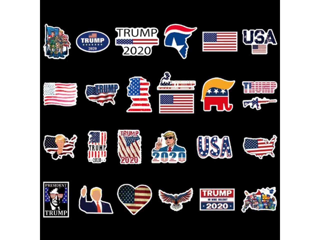 50pcs Funny President Trump Stickers Self Adhesive Sticker Set For Water Bottles 