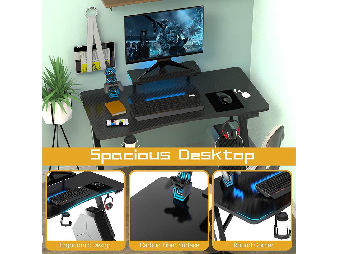 47.2 Inch Z-Shaped Gaming Desk Home Office Computer Desk Gamer