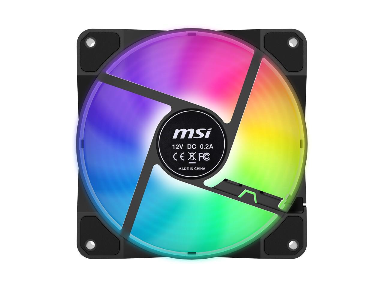 MSI MAG F120 ARGB Case Fan Black, PWM intelligent speed regulation