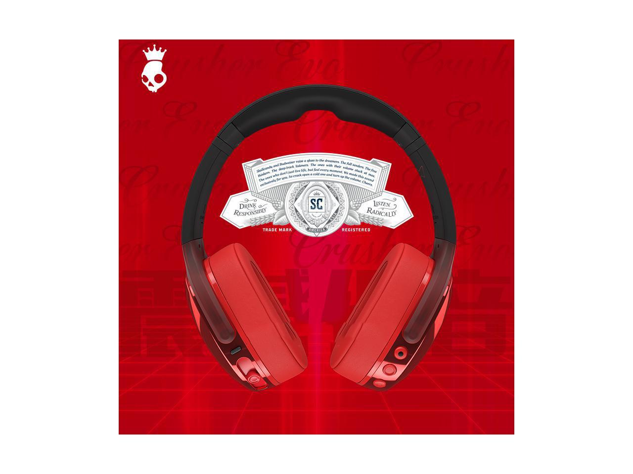 Skullcandy Crusher Evo Wireless Bluetooth Over-Ear Headphones Budweiser