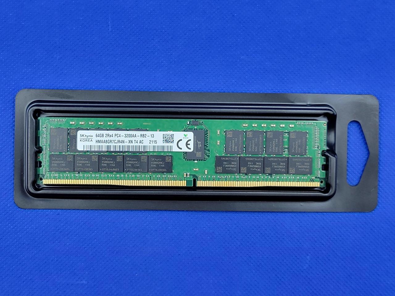 Lot De 8 Barrettes Hynix 64 Go DDR4 3200MHz ECC REG RDIMM - Mémoire Serveur