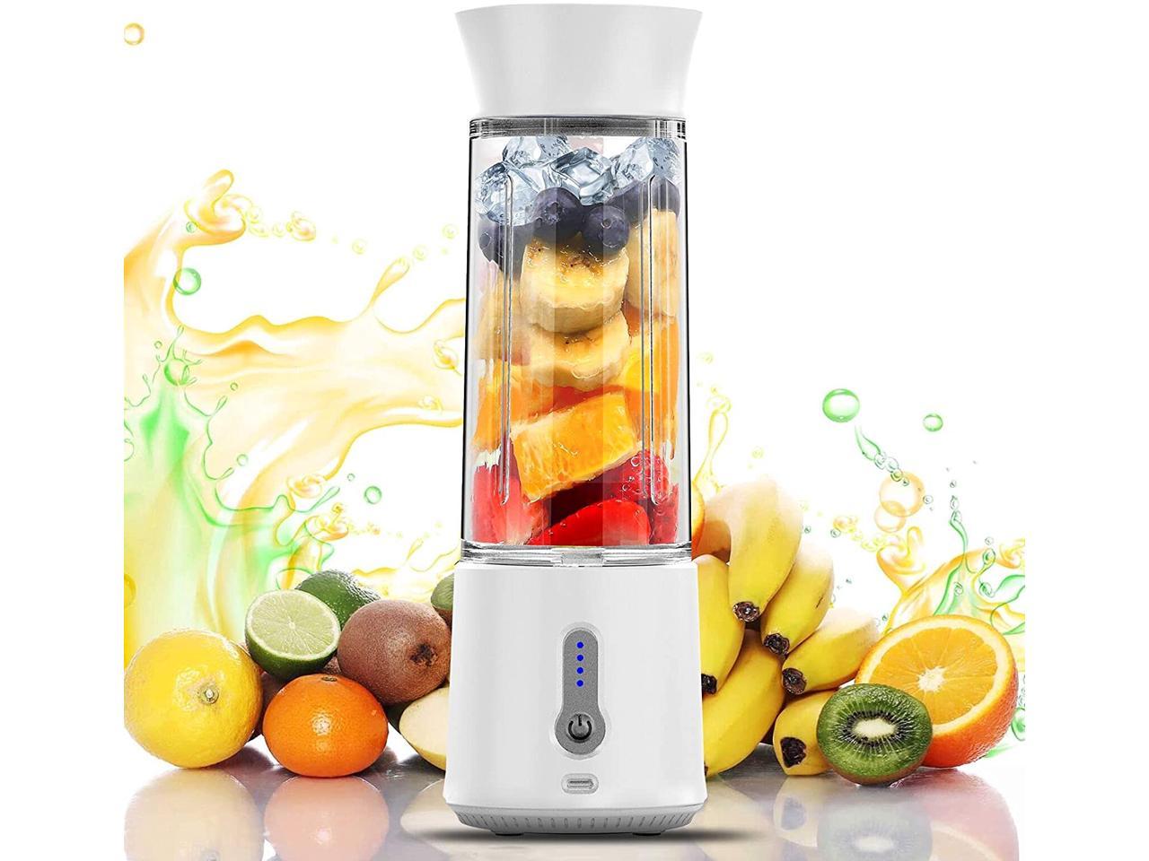 Comkes Personal Size Blenders Smoothies and Shakes Handheld Fruit Mixer Machine USB Rchargeable Juicer Cup Portable Blender Ice Blender Mixer Home/Office/Sports/Travel/Outdoors 