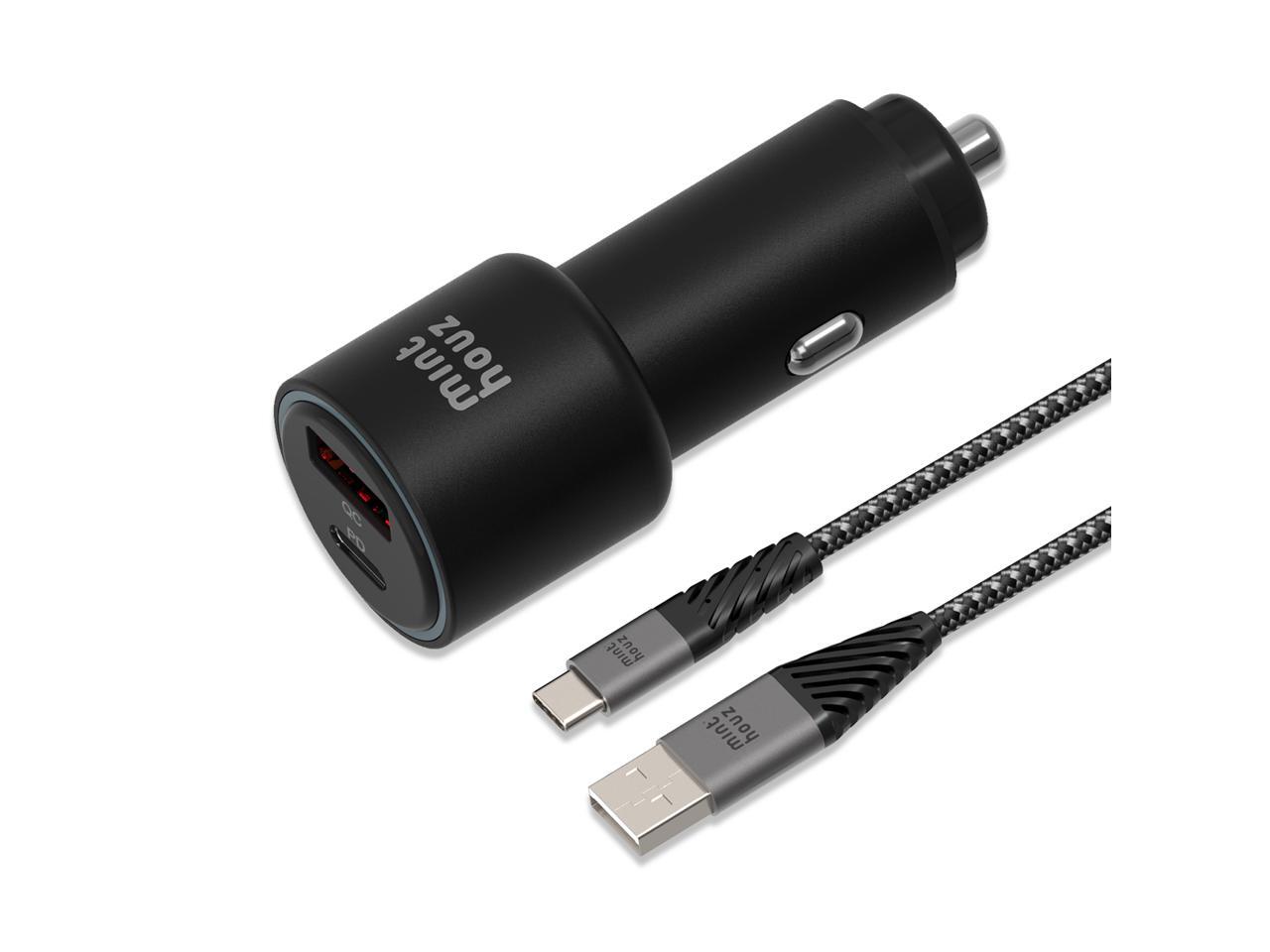 USB C Car Charger, Minthouz 38W Dual Port Fast USB Car Charger Compact