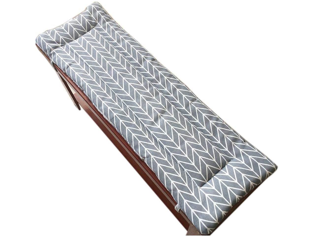 LINGRUI Outdoor Bench Pad Cushion,Bench Cushion Soft Mattress Wood Bench Anti-slip Long Seat Pad for Swing or Garden Bench 2 3 Seater Chair,Washable