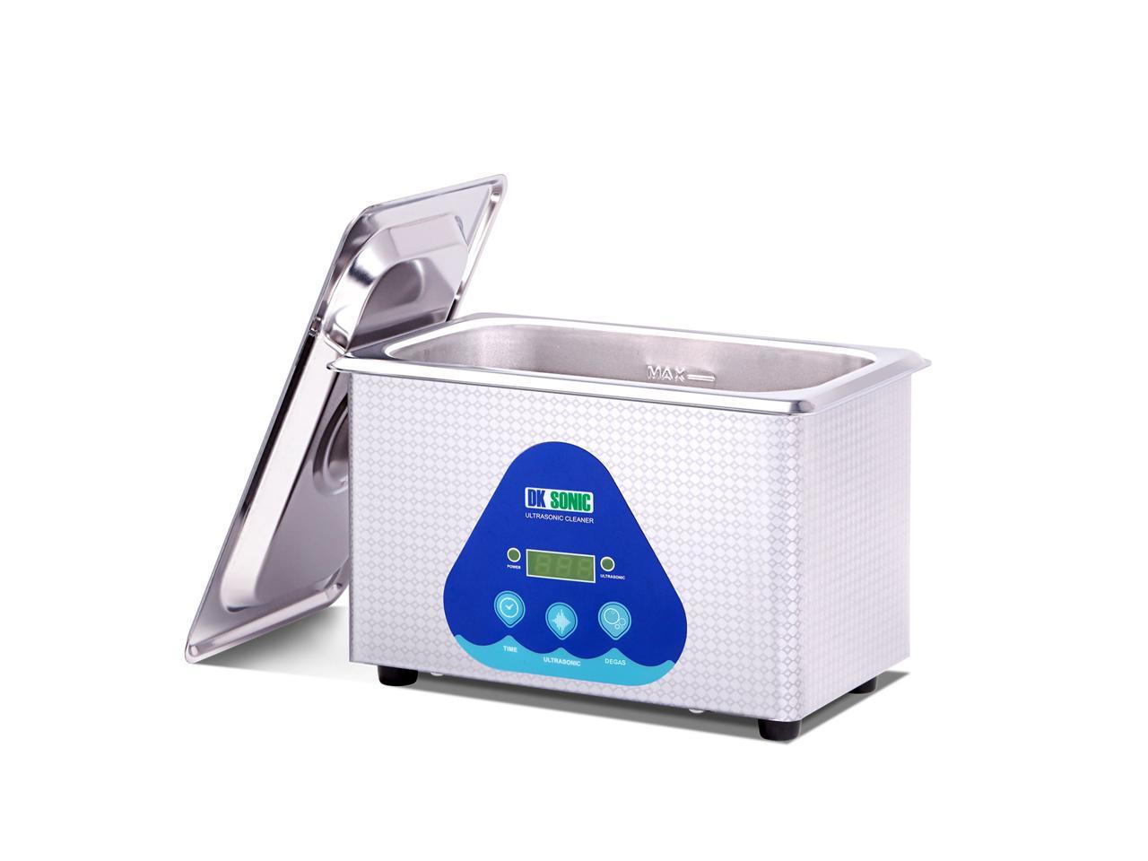 DK SONIC Ultrasonic Cleaner with Heater and Basket for Denture,Coins,Small Metal 