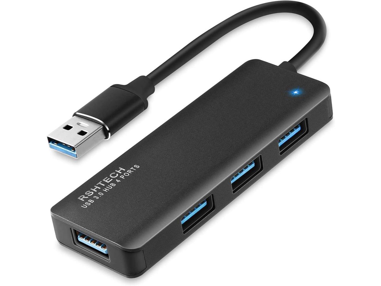 USB Hub 3.0, RSHTECH 4 Port USB 3.0 Ultra Slim Aluminum Data Hub USB ...