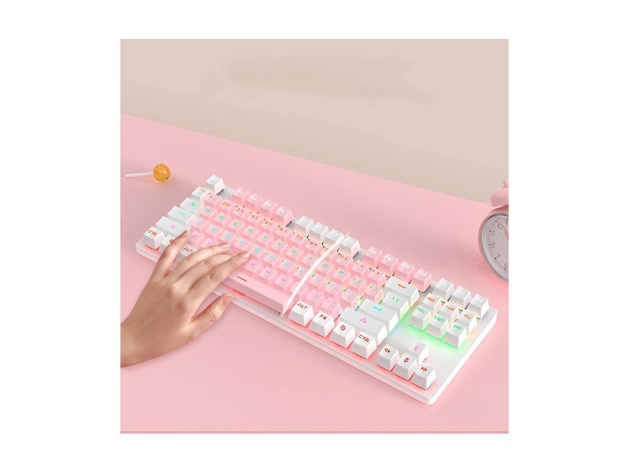 pink and green keyboard