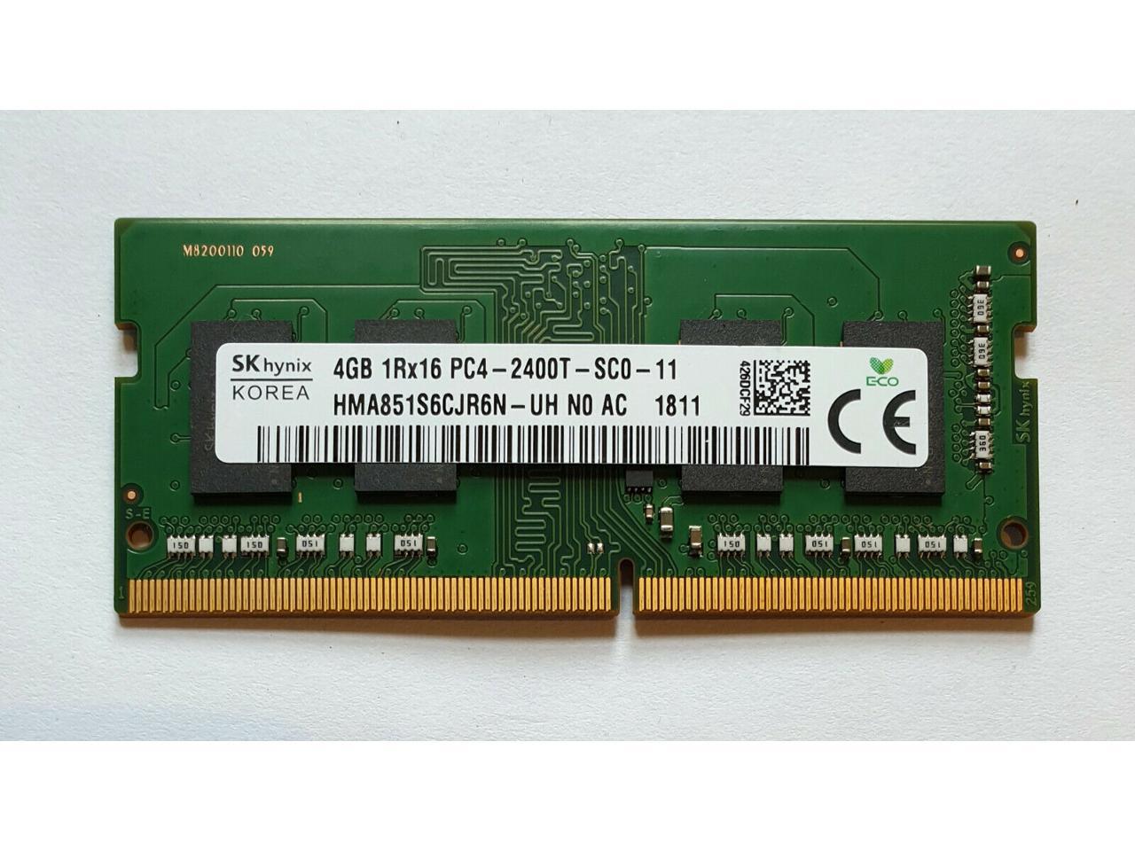 SK Hynix HMA851S6CJR6N-UH 4GB DDR4 2400MHz PC4-19200 DDR4-2400T SODIMM