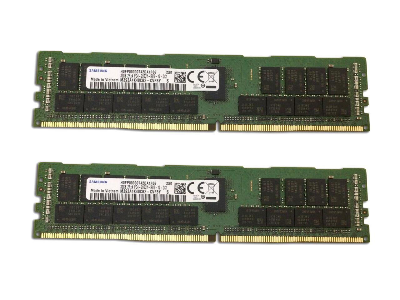 SAMSUNG 64GB 2X32GB 2RX4 DDR4 2933 RDIMM PC4 23400Y ECC Server Memory 