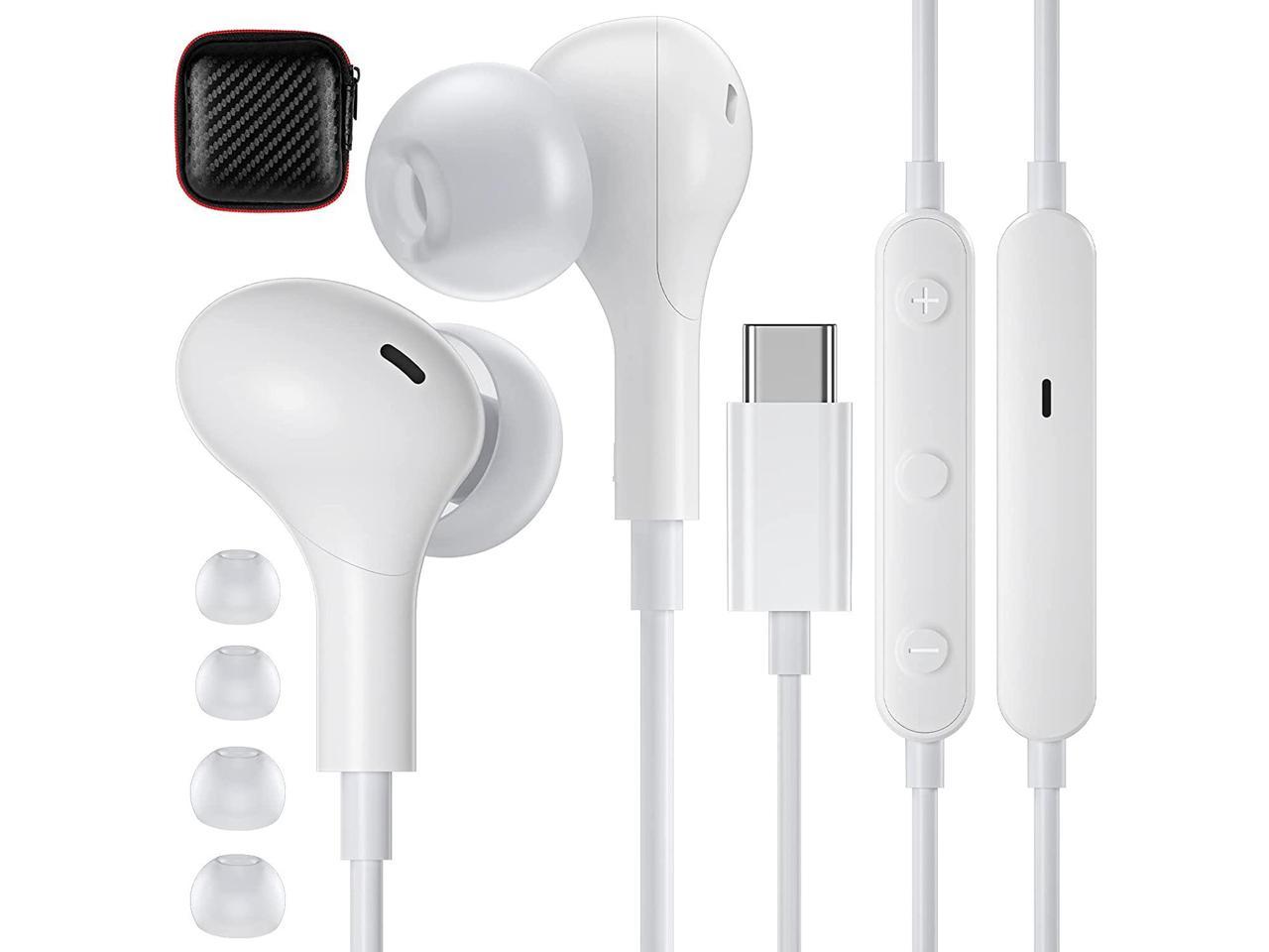 iPad Mini 6 Noise Isolation USB C Earphones with 192KHz/24bit DAC For Samsung S22/S21/S20 Ultra Note 20/10 Tab S8/S7/S6 iPad Air 4 Pixel 6 Pro 5 4 XL Type C Headphones with Microphone iPad Pro