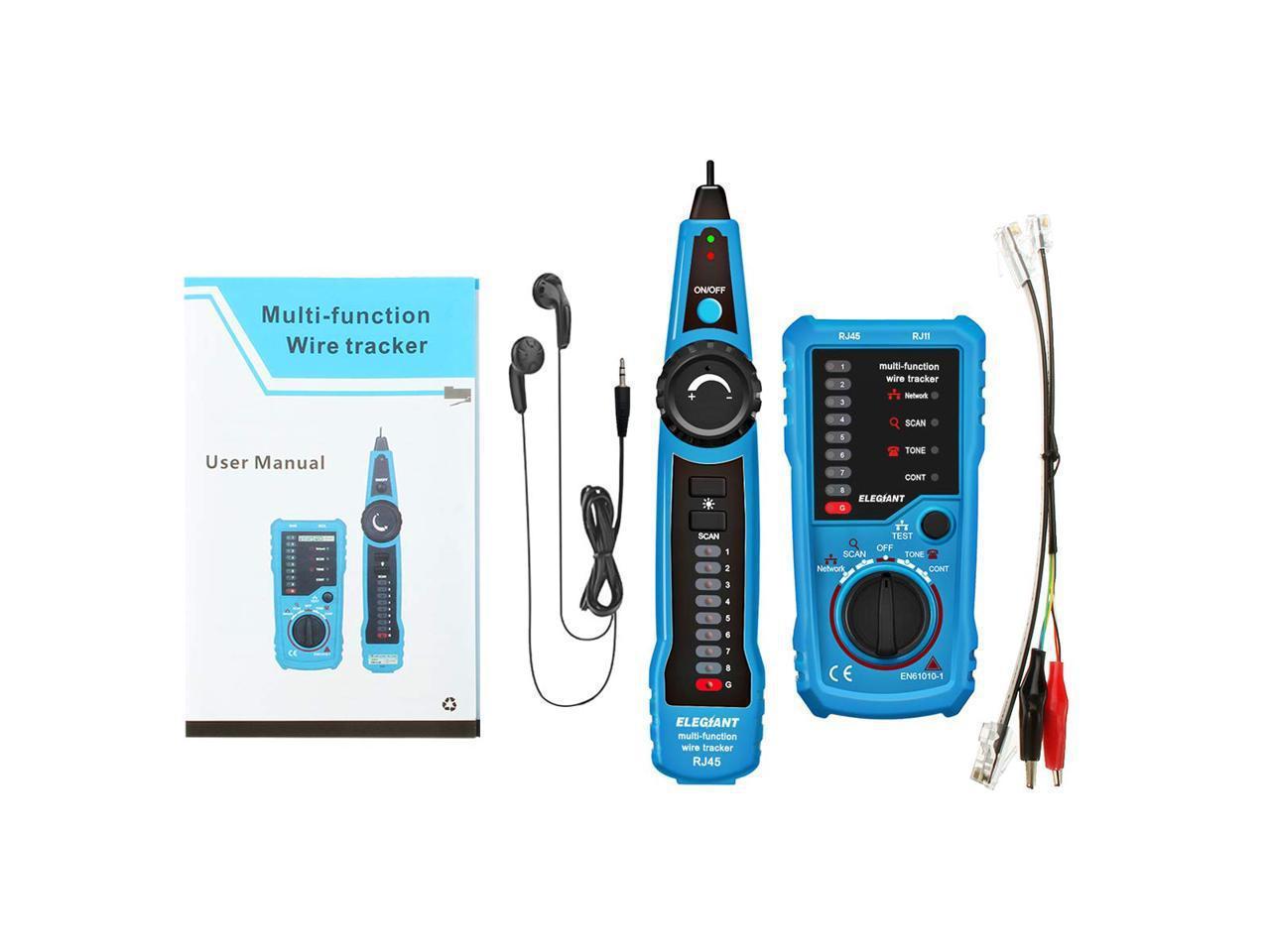 Internet Cable RJ11 RJ45 Telephone Wire Tracker Ethernet LAN Network Cable Tester Detector Line Finder LAN Cable