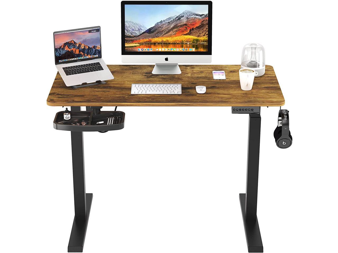 Electric Sit Stand Adjustable Height Ergonomic Computer Desk with Digital Memory 