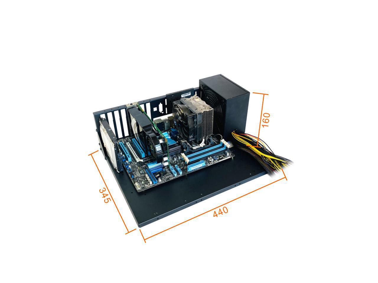 ALAMENGDA Open Computer Case,Twoway Server EATX/ATX Motherboard Tray