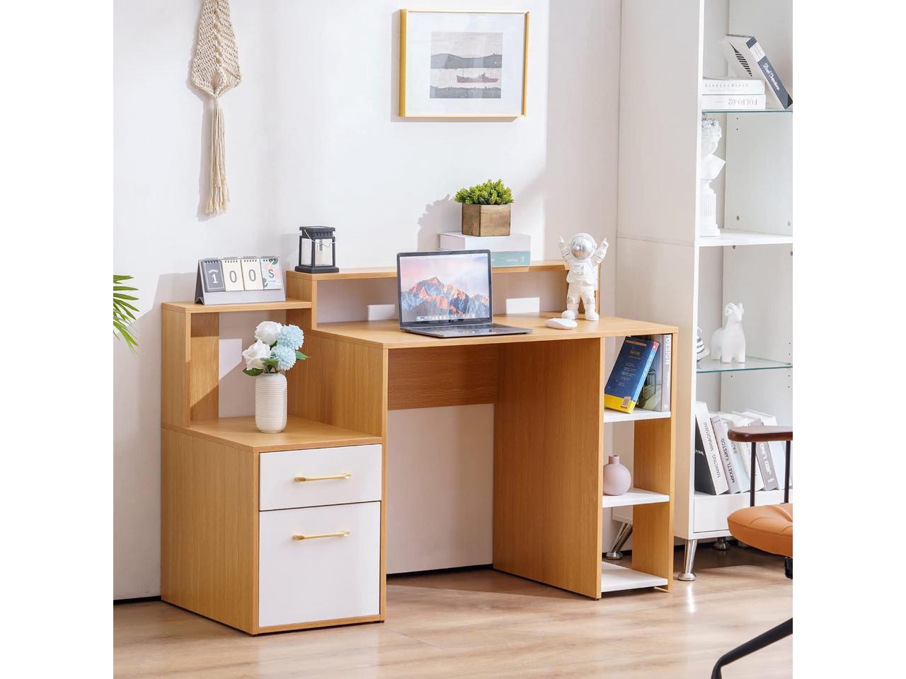 52 inch desk with drawers