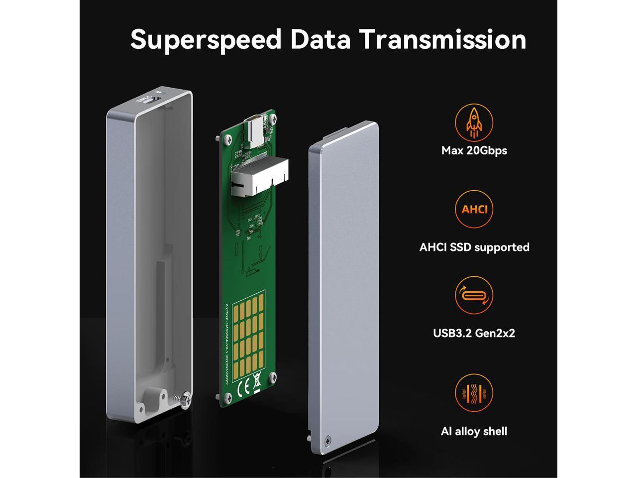 MAIWO MacBook SSD External Enclosure, TypeC to 12+16 PIN Apple Flash AHCI Hard Drive Adapter