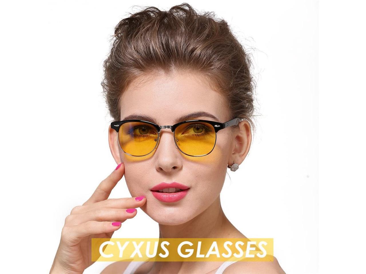 Blue Light UV Blocking Computer SemiRimless Glasses Women Men, Anti