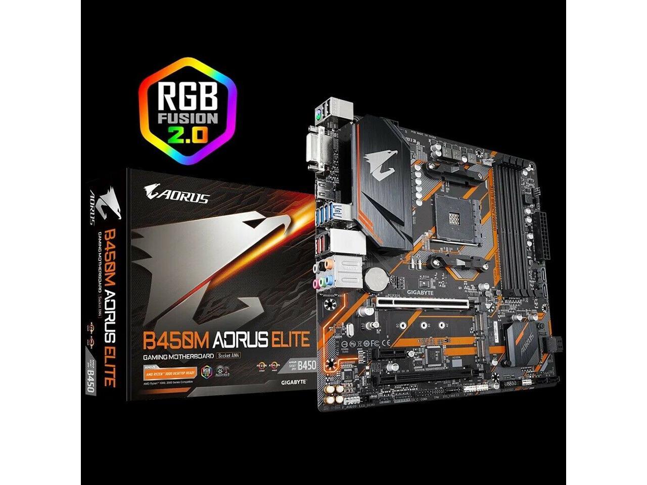 Gigabyte b450 aorus elite какие процессоры поддерживает