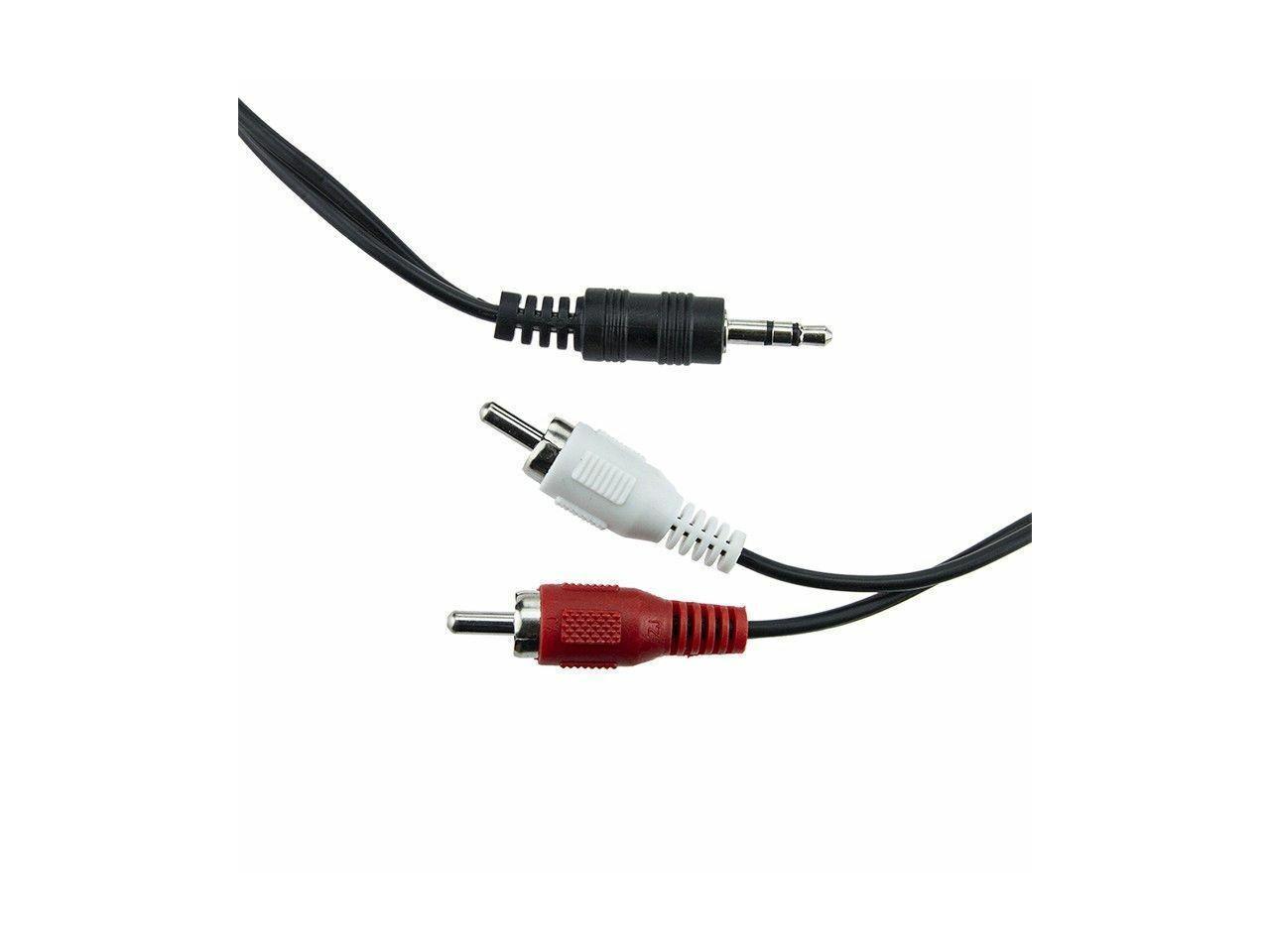 12FT 3.5mm Plug Jack to 2 RCA Male Stereo Audio Cable - Newegg.com