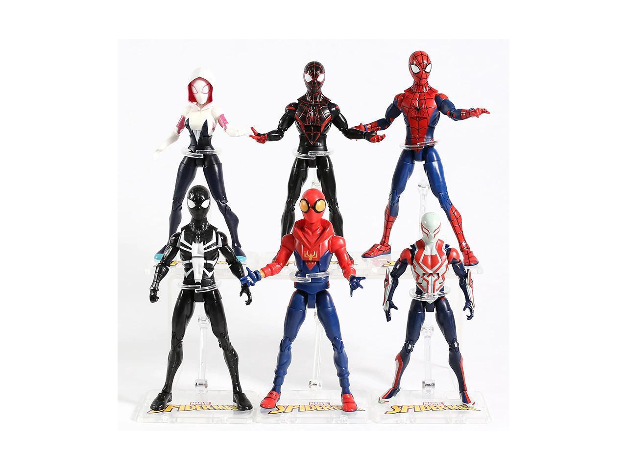 ZD Toys Spider Man Miles Morales Gwen Stacy Peter Parker Black Spiderman  2099 PVC Action Figure Collectible Model Toy 