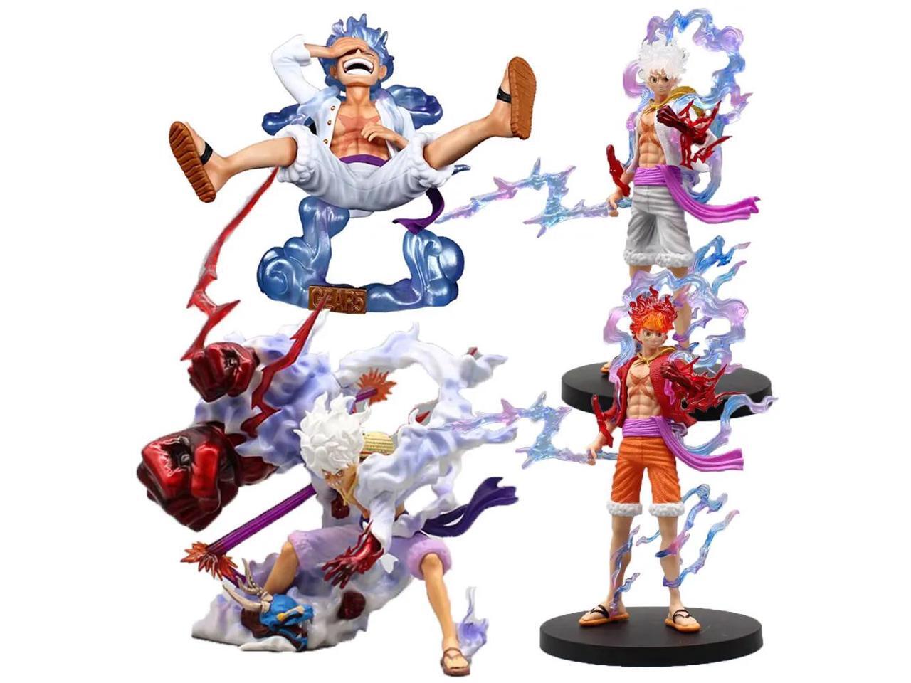 Figure Gear 5 Luffy Action Doll Toys Sun God Nika PVC Figurine Luffy White Statue Movable Model Toys For Children Gifts(12cm (BOX), Green ...