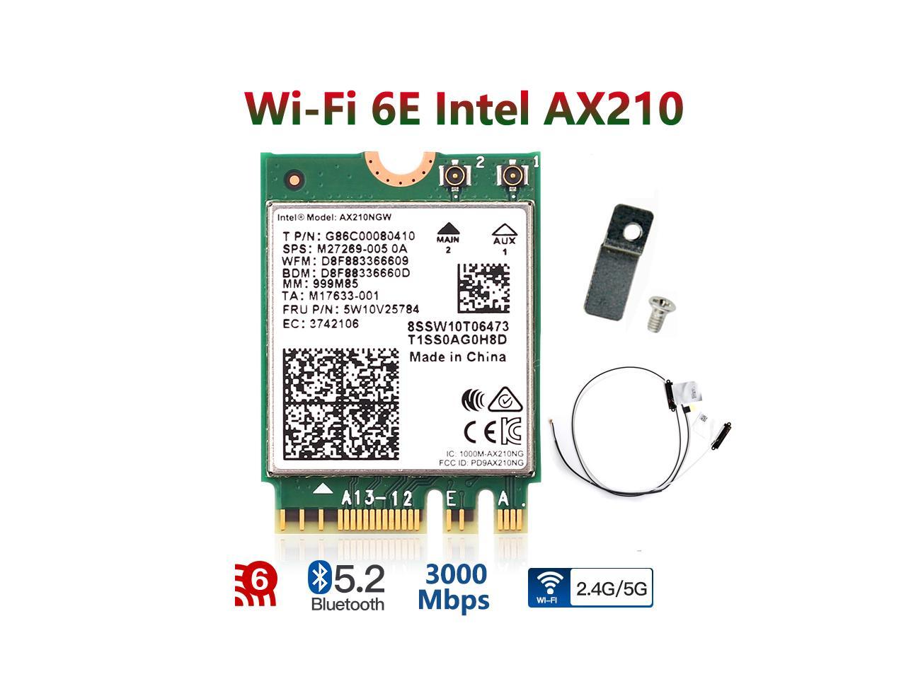 3000mbps Wifi 6e Intel Ax210 Bluetooth 52 Wifi 6 Card 80211acax 24g5ghz6ghz M2 2230 Key E 9720