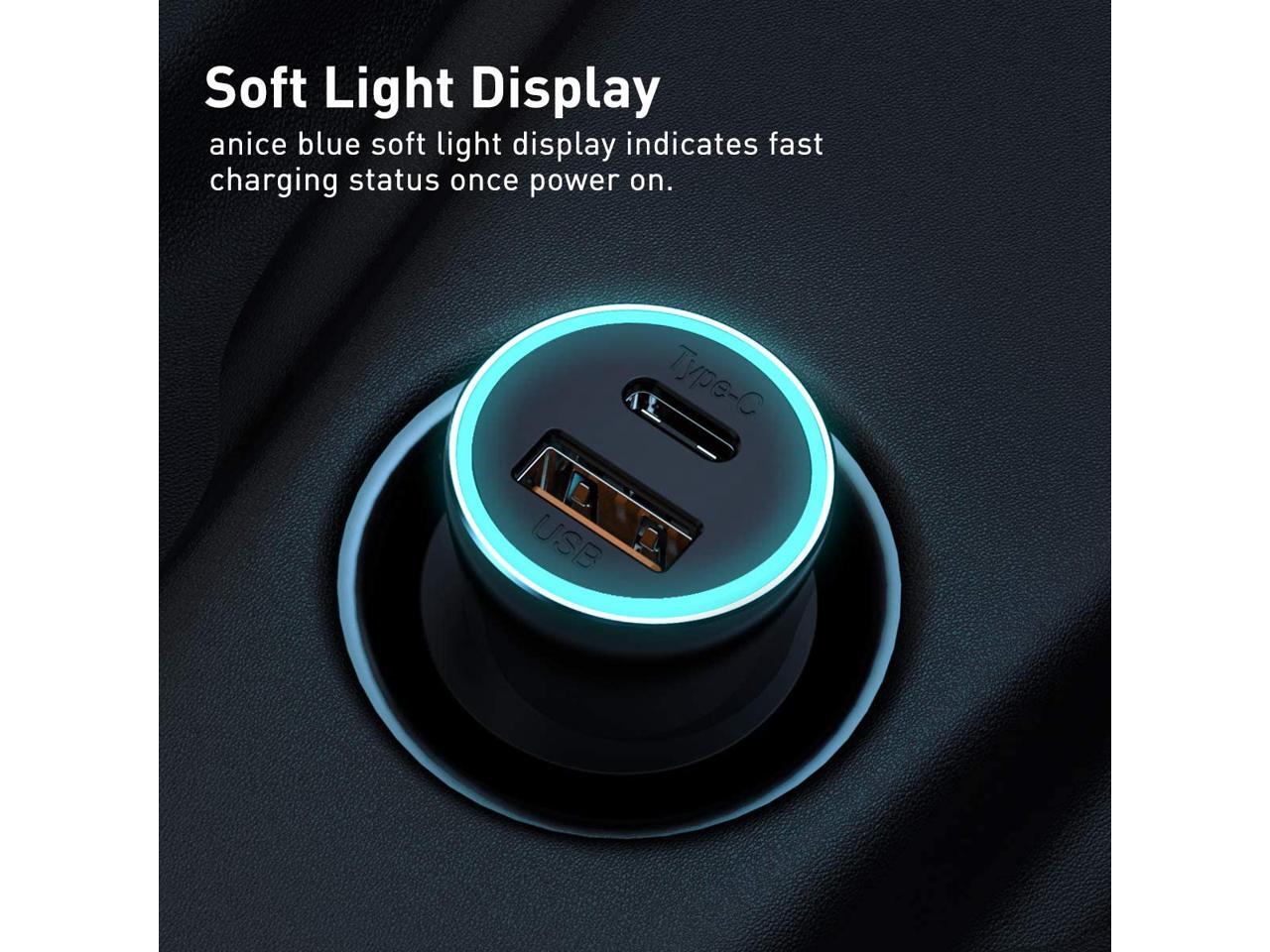 USB C Car Charger, Baseus 40W Metal Fast Car Charger, PD3.0 QC3.0 Dual