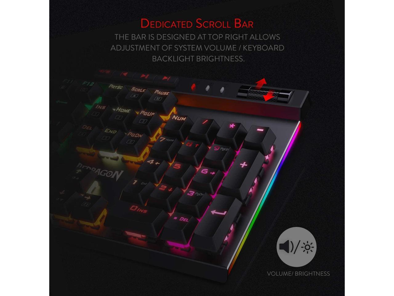 Redragon K580 VATA RGB LED Backlit Mechanical Gaming Keyboard with