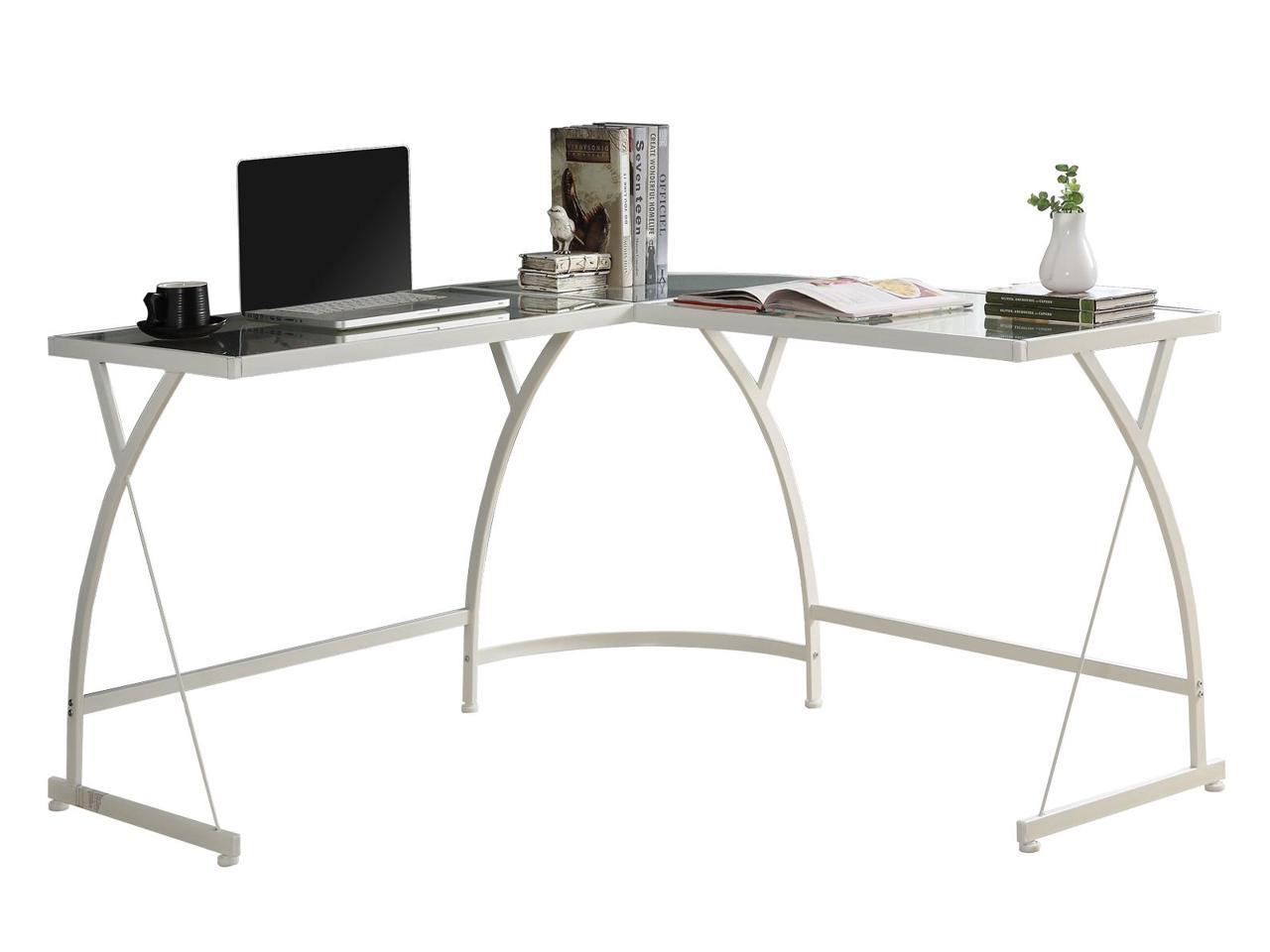 51.2” Modern L Shaped Writing Computer Desk with Round Corner for Home Office 
