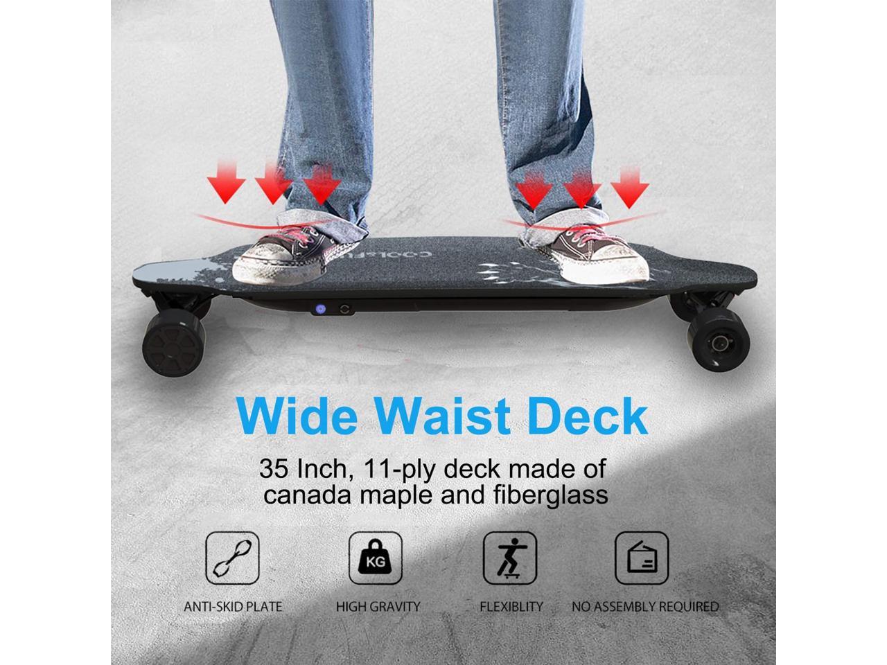 Cool&Fun Electric Skateboard with Remote Control, 400W Brushless