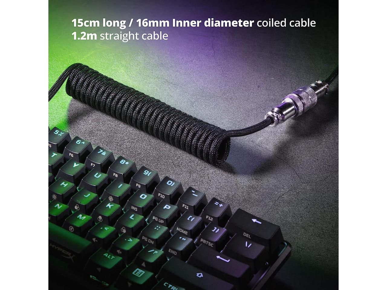 GUNMJO Pro Custom Coiled USB C Cable for Gaming Keyboard, Double ...