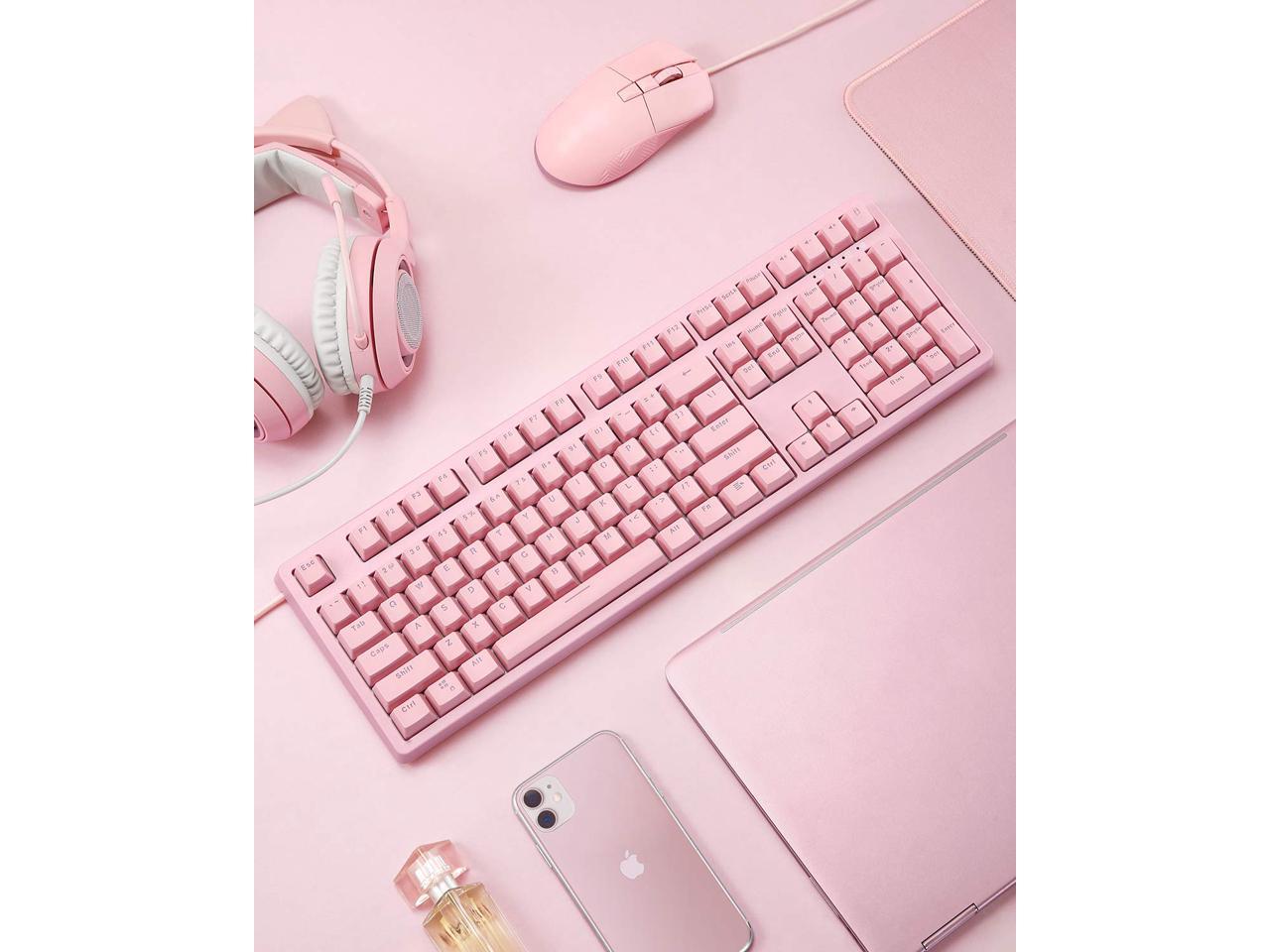 aukey pink keyboard