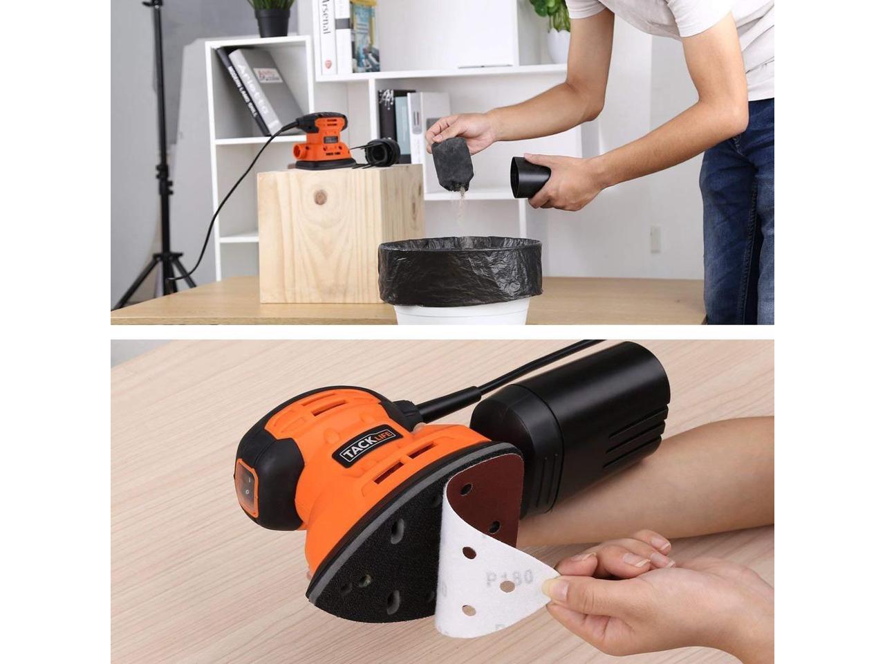 TACKLIFE Classic Mouse Detail Sander With 12Pcs Sandpapers, 12,000 RPM