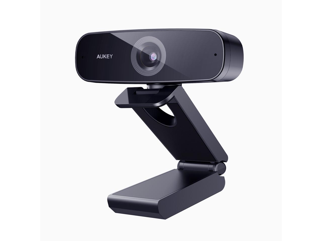 AUKEY 1080p Webcam Autofocus con Microfonos de Reducción de Ruido Full HD USB Webcam para Videoclamada y Grabación de Pantalla Ancha 