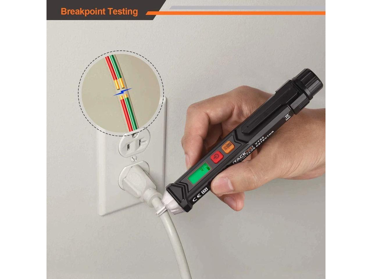 Tacklife VT02 Non-Contact Voltage Tester with Adjustable Sensitivity for sale online