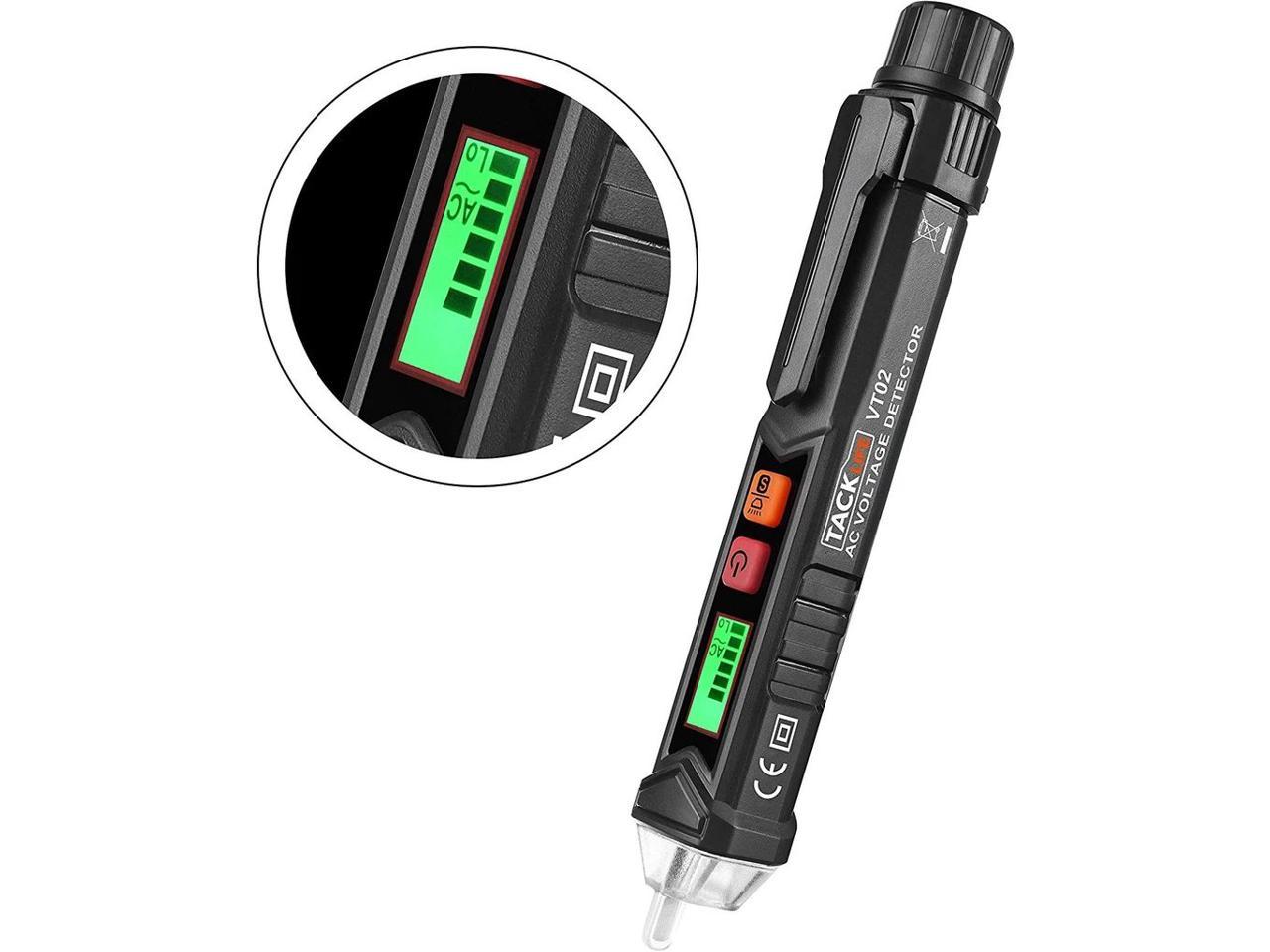 AC Voltage Detector Pen Non-contact Built-in LED light Detects Mains Walls 