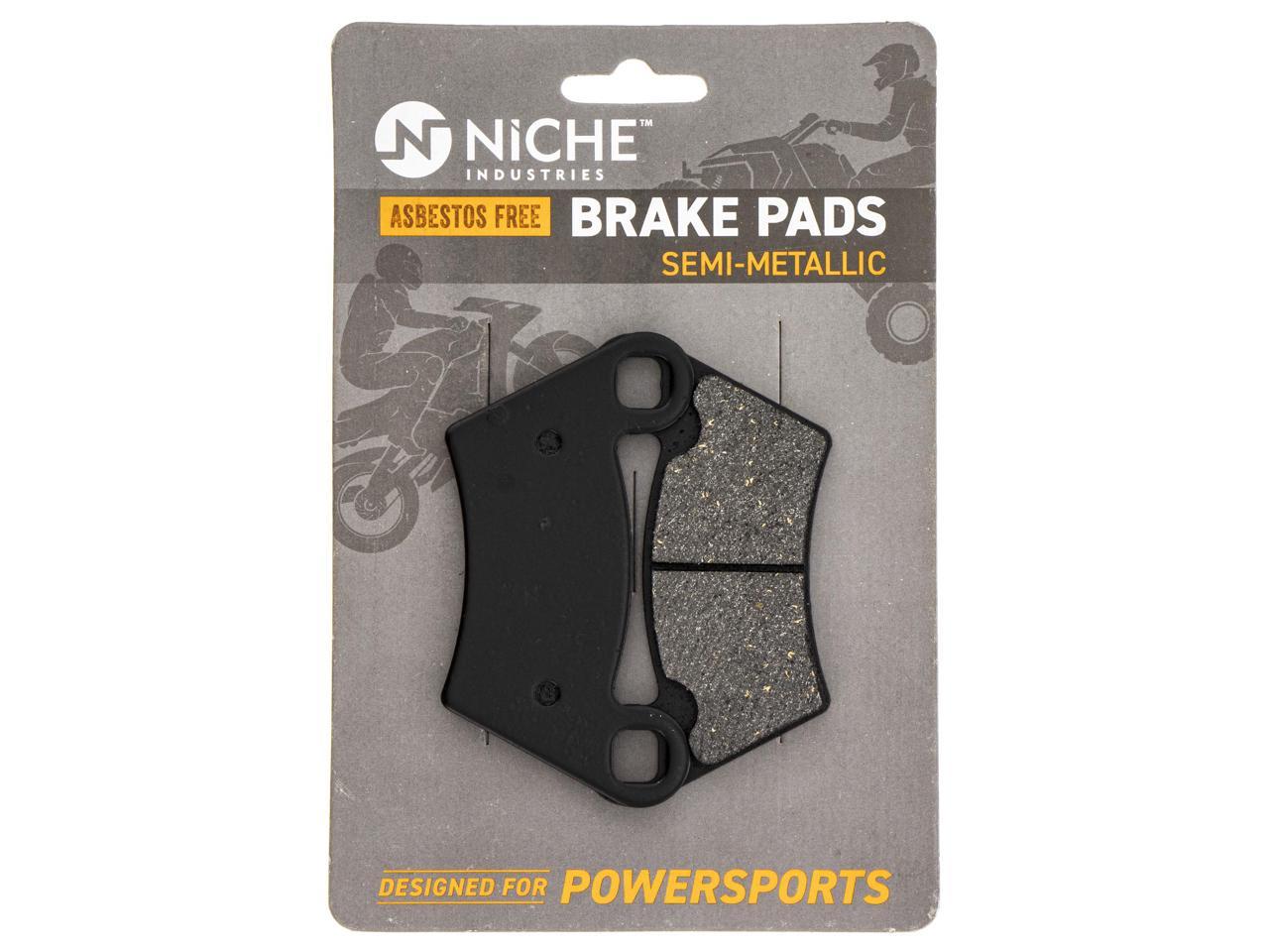 NICHE Front Rear Brake Pad Set for Polaris 2202413 2202097 1910514 1910672 Semi-Metallic 4 Pack