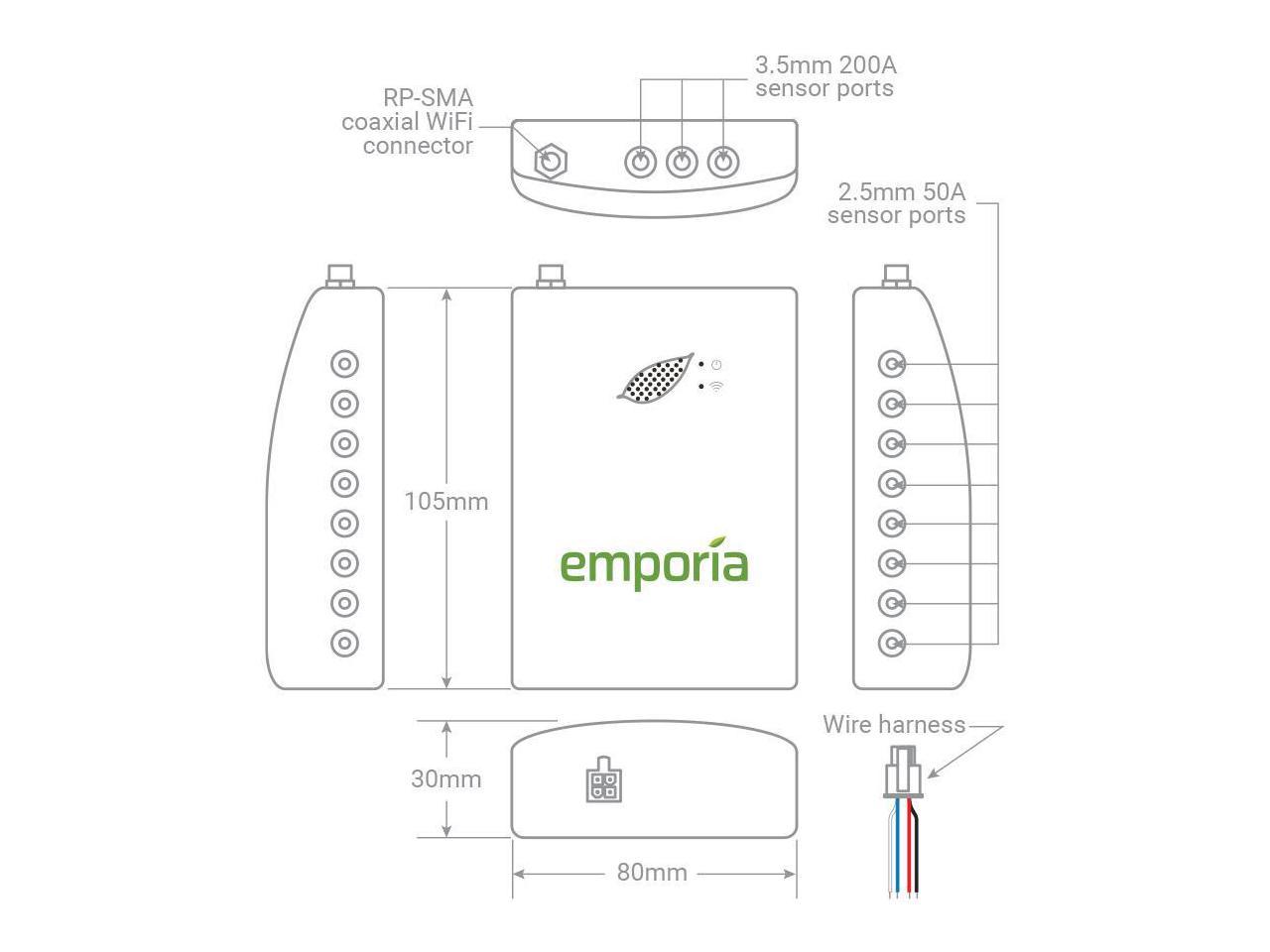 3-Phase Gen 2 Emporia Vue Smart Home Energy Monitor | Real Time ...