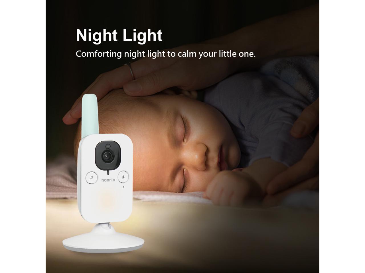 NANNIO Hero3 Video Baby Monitor with Vibration Alerts for Hearing