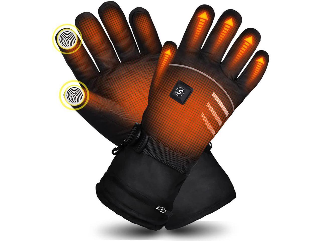 USB Three-Way Switch Electric Heated Gloves Charging Five-Finger Heating Gloves 
