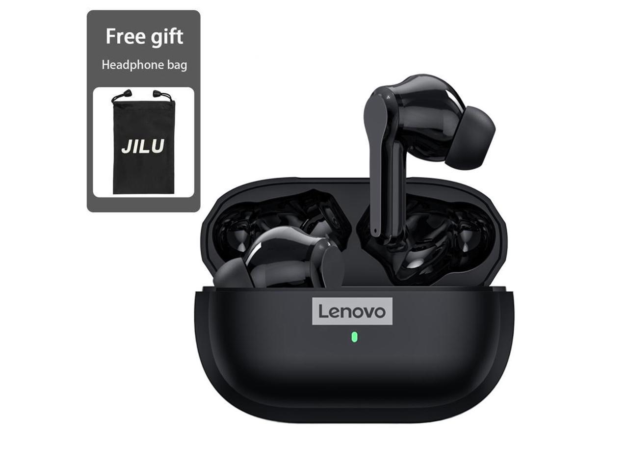 Lenovo LP1S TWS Wireless Earphones Bluetooth Sports Earbuds Dual Stereo  Noise Cancelling Headphones Touch Control Game Music Headset with Mic  (Black) 