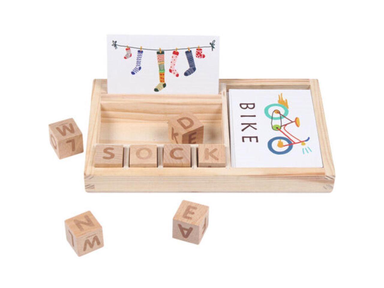 3-in-1 Spelling Learning Game Wooden Spelling Word Enlightenment Educational Toy 