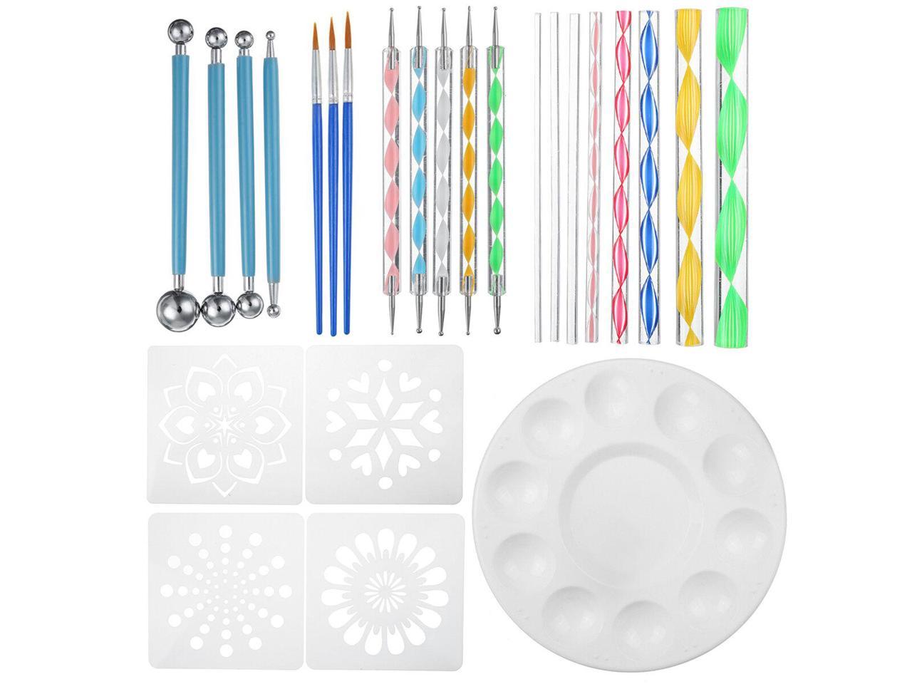 25 trozo/set mandala dotting Tools pinturas kits Dot tipo pen Paint galería de símbolos 